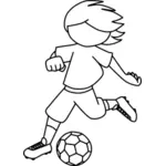 Futbol oyuncusu topu ile