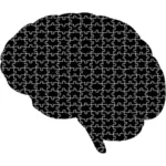 Hersenen puzzel silhouet