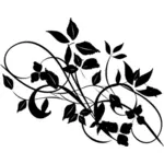 Větve a listí silueta Klipart