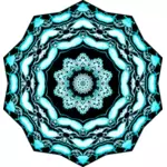 Blå blommig design