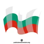 ブルガリアの国旗を振る