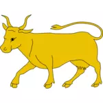 黄色の牛