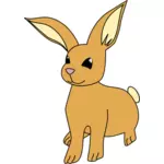 Bunny med långa öron vektor illustration