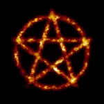 Burning pentagram