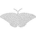 蝶のタイポグラフィ