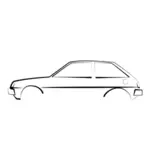 Car outline vector drawing