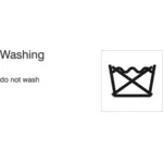 '' Ikke vask '' symbol