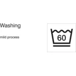 Símbolo de cuidados de lavagem 60