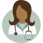 Kvinnliga läkare vektorbild