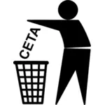 Stoppe CETA vektorgrafikk utklipp