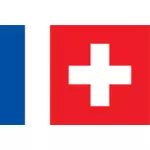 瑞士法语语言选择符号矢量图