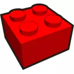 2 x 2 dětský brick prvku červený Vektor Klipart