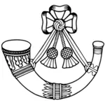 Lichte infanterie badge vector afbeelding