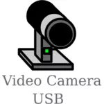 Ilustração do vetor de sinal de câmera de vídeo USB