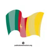 깃발을 흔드는 카메룬 국가