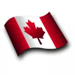 加拿大挥动国旗矢量图像