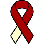 Cinta roja para la concienciación sobre el cáncer