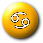 Gelbe Krebs-symbol