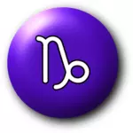 Symbole du Capricorne violet
