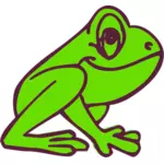 Kreskówka profil żaba