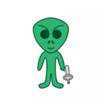Kreslený alien
