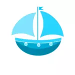Icono de nave de dibujos animados