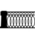 Cast iron gratings of embankment vector drawing