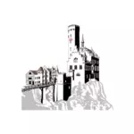 Castello di Lichtenstein vettoriale