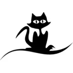 Skrämmande katt vektor illustration