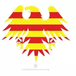 Kotka Katalonian lipulla