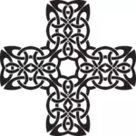 Keltischer Knoten cross in schwarz