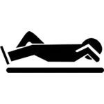 Omul simbol de desen vector de dormit
