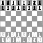 لوحة الشطرنج مع قطع