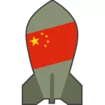 Image clipart vectoriel d'hypothétique bombe nucléaire chinois