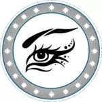 Ptak oko logo grafika wektorowa