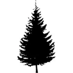 Silhouette di illustrazione vettoriale albero