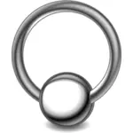Body piercing ring vector illustration