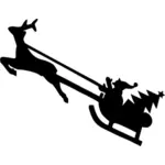Christmas reindeer silhouette image