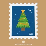 De postzegel van de kerstboom