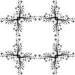 Bloemrijke vierkante frame vector afbeelding