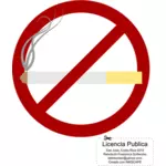Vector illustraties van golvende rook geen rookvrije teken
