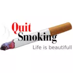 Deja de ilustración vectorial de fumar