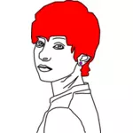Muchacho con el pelo rojo