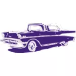 Imagen vectorial de coche clásico púrpura