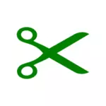 Vektor-ClipArt-Grafik grün Schere