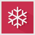 Vector graphics of winter snow crystal sign