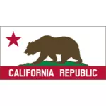Californische Republiek vlag vector tekening