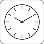 Imagem vetorial de ícone de relógio manual preto e branco