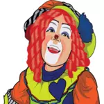 Färgglada clownen illustration