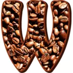 Letter W with coffee